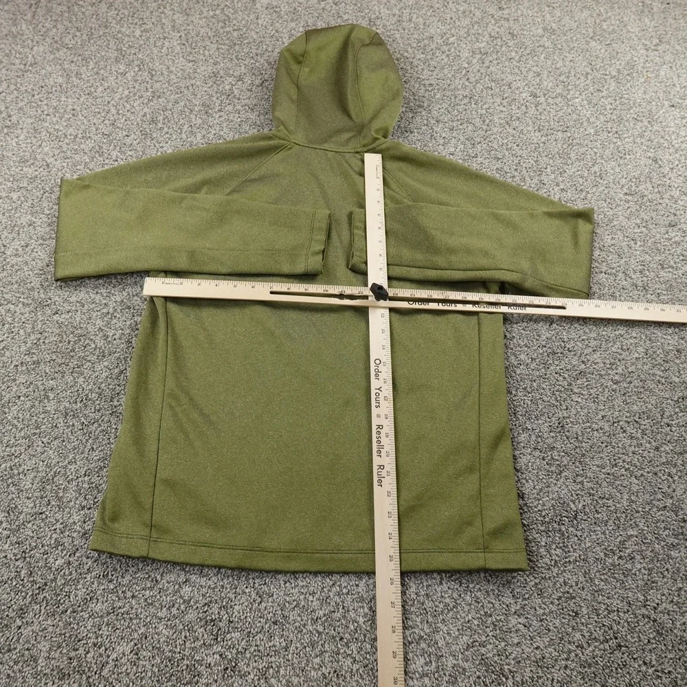 North Face Jacket Mens M Green Canyonlands Hooded Fleece Full‎ Zip Outdoor Coat